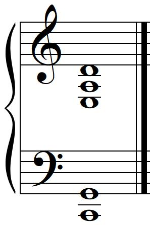 Example of thirds and sixths as harmony notes